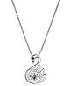 Touch925 Swan Serenade Necklace With Pendant For Women And Girls - Silver
