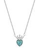 Touch925 Glisten Heart Necklace With Pendant For Women And Girls - Blue