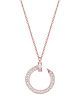 Touch925 Sculpted Elegance Necklace With Pendant For Women And Girls - Rose Gold