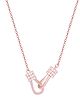 Touch925 Serene Linked Necklace With Pendant For Women And Girls - Rose Gold