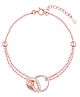 Touch925 Regal Cascade Bracelet For Women And Girls - Rosegold