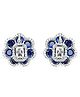 Touch925 Midnight Blossom Necklace Set For Women And Girls - Blue