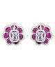 Touch925 Majestic Blossom Silver Necklace Set For Women And Girls -Pink