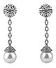 Touch925 Pearl CZ Cascade Dangler For Women And Girls - White