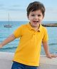 Babyhug Cotton Knit Half Sleeves Polo T-Shirt Solid Color - Yellow