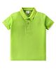 Babyhug 100% Cotton Knit Half Sleeves Solid Color Polo T-Shirt - Green