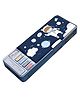 Vworld Multi Compartment Button Operated Space Pencil Box, with Pen Stand In-Build Press Compass - Blue