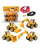 Elecart Take Apart Toys DIY Construction Engineering Car Toy Pack of 4 Trucks - Yellow