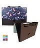 Elecart Unicorn Theme 12 Pocket Expanding File Folder with Color Labels Waterproof Vinyl Document Folder Mesh Organizer Bag A4 Size - Blue