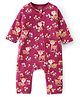 Babyhug 100% Cotton Full Sleeves Romper With Deer Print - Red