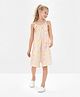 Primo Gino Cotton Elastane Knit Sleeveless Abstract  Print  Jumpsuit  - Pink