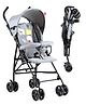 Lightweight & Compact Tour Infant Travel Stroller - Grey| Compact Umbrella Fold| Rear Wheels with Brake| Front Swivel Wheels with Lock