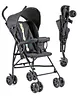 Pokemon Printed Light Weight Compact Tour Infant Travel Stroller Buggy With Umbrella Fold - Black