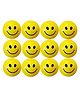 AKN TOYS Smiley Soft Balls Funny Yellow Emoji Pack Of 12 - Yellow