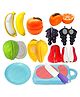FunBlast Realistic Cutting Fruits Play Set Toys with Chopping Board & Knife  9 Pcs