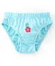Babyhug 100% Cotton Panties With Floral Print Pack Of 3 - Blue & Pink