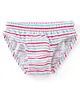 Babyhug 100% Cotton Panties With Floral Print Pack Of 3 - Blue & Pink