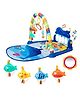 YAMAMA Baby Play Gym Musical Keyboard Piano Baby Play Gym Mat And Fitness Rack Activity Gym Mat With Music and Lights For Babies And Kids  Blue