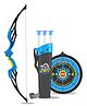 YAMAMA Super Archery Bow And Arrow Set With Colourful Dart Target Board With 3 Suction Cup Tip Arrows - Blue