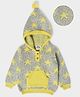 Mi Arcus Full Sleeves Star Printed & Colour Blocked  Sweatshirt Style Pullover Sweater - Yellow