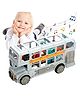 AKN TOYS Retro Bus Model Toy Double Decker Bus with Sound and Artificial Wheel Universal Electric Musical School Bus Toy for Children Light & Sound Effects Educational Toys(color may vary)