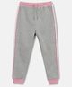 Mackly Side Tape   Embellished Track Pants -  Grey