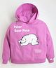 Cherry Crumble By Nitt Hyman Full Sleeves Placement Polar Bear Printed Hoodie - Lavender