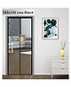 Classic Mosquito Net Magnetic Screen Fiberglass Mesh Curtain Patio Door With Full Frame Hook & Loop  - Black