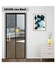 Classic Mosquito Net Magnetic Screen Fiberglass Mesh Curtain Patio Door With Full Frame Hook & Loop 185 x B 80 cm - Black