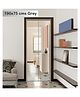 Classic Mosquito Net Magnetic Screen Fiberglass Mesh Curtain Patio Door With Full Frame Hook & Loop 190 x B 75 cm - Grey