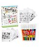 Fiddlerz Doodle Art Create 8 Colorful Doodle Artworks & Doodling Portraits - Multicolour