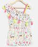 Nauti Nati One Shoulder Floral  Printed & Tassel Detailed Jumpsuit - White
