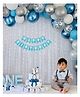 Special You Birthday Decoration Items 1st B Irthday White & Pastel Blue- Pack of 66 Items