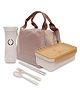 Akn Toys Happy Munching 3 in 1 Lunch Box with Bag and Bottle - (Color May Vary)