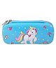 Parteet Pencil Case with Zipper Closer Unicorn Print - Blue