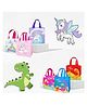 Parteet Cartoon Theme Gift Carry Bags- Medium Size Party Goodies Bag, Birthday Return Gifts Bag for Boys and Girls, Cartoon Bag (Pack of 6, Assorted)
