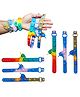 Parteet Pop It Fidget Toys Unicorn Rainbow Bracelet Wrist Band (Pack of 12, Multicolor)