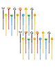 Parteet Thick Strong Grip Pencils Pack of 2-  Multicolor