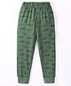 Fido Single Jersey Full Length Lounge Pant Vehicle Printed - Green