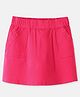 Bonfino Cotton Woven Skirt Solid Colour - Pink