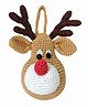 Handcrafted Crochet Christmas Tree Ornament-  Reindeer
