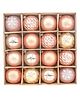 Little Surprise Box 16pcs Peach Snowflakes Shimmer Christmas Ball Tree ornaments XMAS Decoration Set.