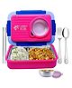 FunBlast Insulated Bento Lunch Box with Bowl, Spoon, Fork & Chopstick  Pink