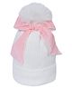 CrayonFlakes Bow & Pom Pom Detailed Woolen Cap - White