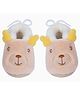CrayonFlakes Animals Face Detailed Booties - Peach