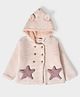 Mi Arcus Full Sleeves Star Pocket Detailed Cotton Cardigan - Baby Pink