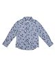 US Polo Assn Cotton Full Sleeves Floral Print Shirts  - Blue