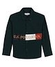 US Polo Assn Cotton Knit Full Sleeves Shirt With Text Print - Green