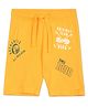 US Polo Assn Cotton Knit Shorts Text Print - Yellow