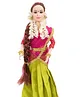 Maalona Sangeetha  The Indian Doll celebrating Traditional Day in College  Green and Pink  Height 30 cm